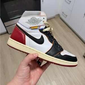 Nike Air Jordan 1 Union - Black, White, Red